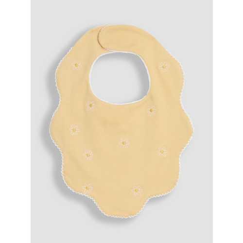 JoJo Maman Bébé Yellow 100% Cotton Scalloped Bib