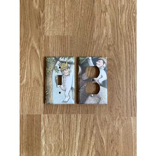Upcycled Where the Wild Things Are Light Switch and Electrical Outlet Covers, Max
