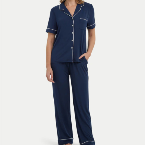 Short Sleeve Bamboo Pajama Set with Pants