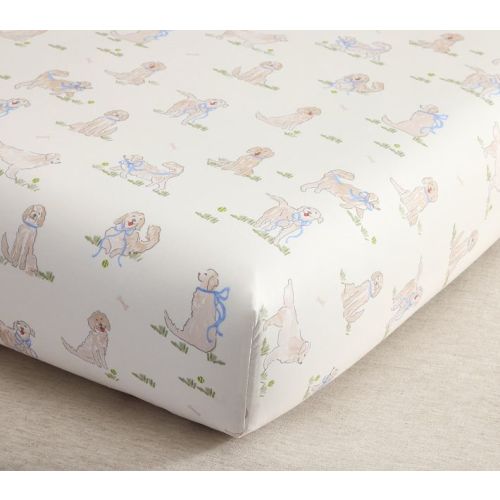 Puppy Organic Crib Fitted Sheet