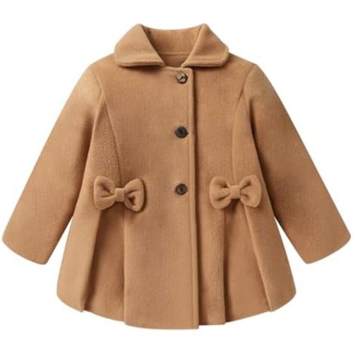 JEELLIGULAR Toddler Baby Girl Coats Kids Cloak Button Warm Thick Jacket Clothes Baby Fall Winter Outwear Clothes Set
