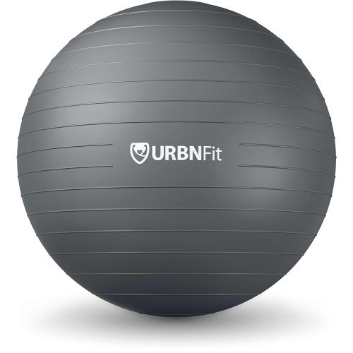 URBNFit Exercise Ball - Yoga Ball in Multiple Sizes for Workout, Pregnancy, Stability - Anti-Burst Swiss Balance Ball w/Quick Pump - Fitness Ball Chair for Office, Home, Gym