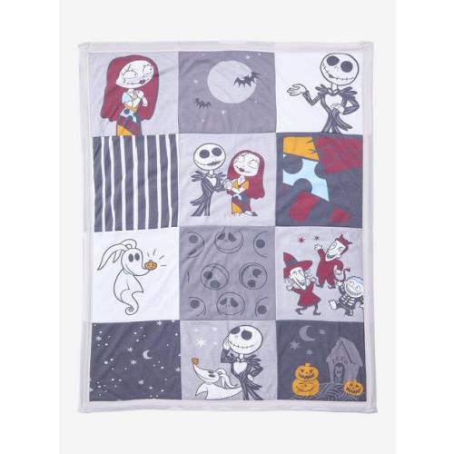 Disney The Nightmare Before Christmas Jack and Sally Quilted Baby Blanket — BoxLunch Exclusive