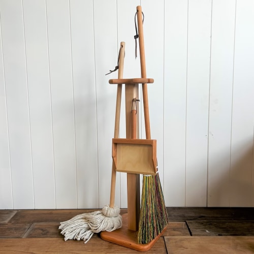 Child's Cleaning Set - Broom, Mop, Dustpan and Stand