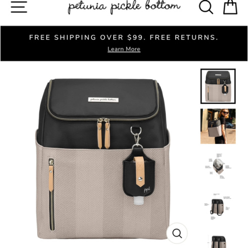 Tempo Backpack in Black/Sand Cable Stitch