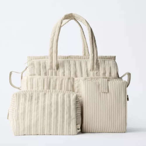 STRIPED MATERNITY BAG