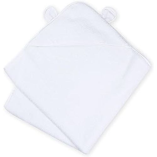 Natemia Organic Hooded Baby Bath Towel - Ultra Soft Cloud Touch Cotton - Absorbent Hooded Bath Towel for Newborns, Babies, and Toddlers - Baby Registry Must-Have