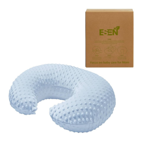 ESEN Nursing Pillow and Body Positioner for Breast Feeding and Bottle Feeding, Ultra Soft Baby Breastfeeding Pillows with Removable Nursing Pillow Cover for More Support for Mom and Baby (Blue)