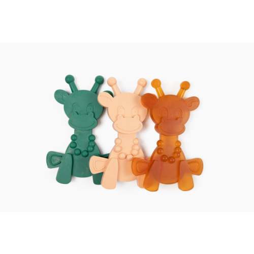 The Little Bamber - Pink - Natural Rubber & Baltic Amber Teething Toy – Bambeado