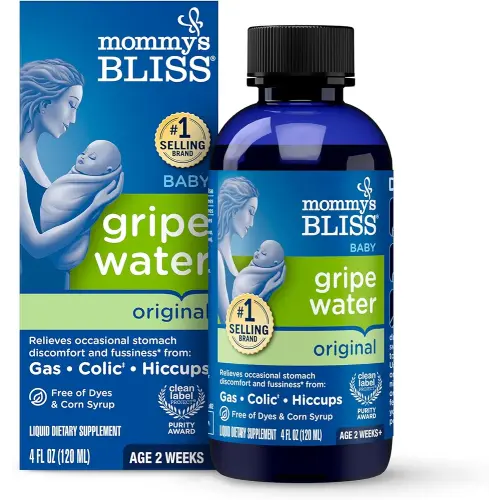 Mommy's Bliss Gripe Water Original, Infant Gas & Colic Relief, Gentle & Safe, 2 Weeks+, 4 Fl Oz (Pack of 1)