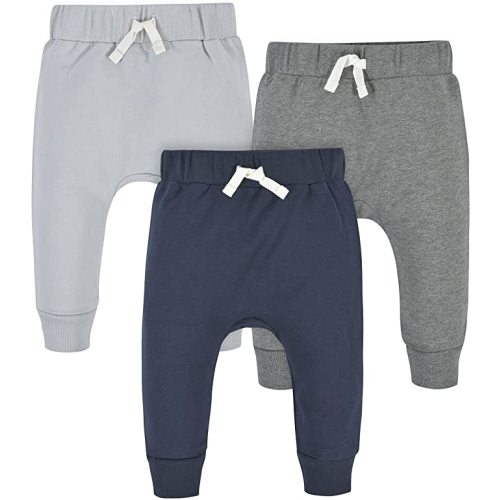 3-6 Months Gerber Baby Boys' Toddler 3-Pack Jogger Pants