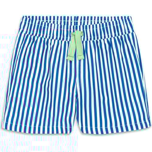 Baby Swim Trunk In Stripe, Blueberry White Stripe - Primary | Maisonette