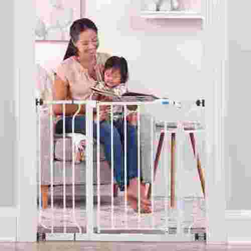 "Regalo Safety Gate with Walk Through Door - Extra Wide 29""-38.5"" for Children Aged 6 to 24 Months"
