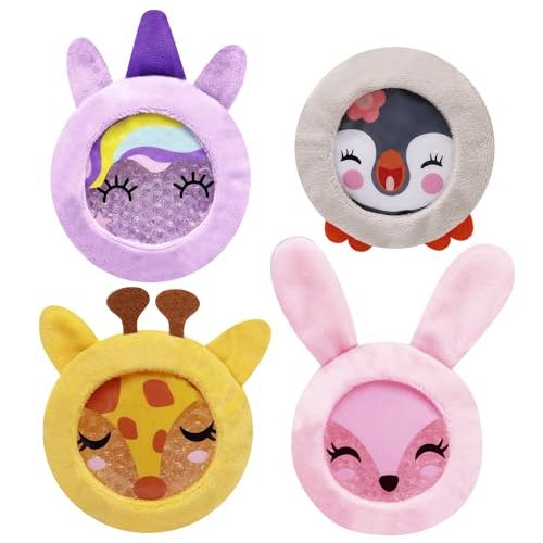 Kids Ice Packs for Boo Boos - Reusable Warm, Hot & Cold Compress - Injuries, Pain, Fever, Wisdom Teeth, Tired Eyes, Sinus and Headaches Relief, Children Heat Treatment, Animal Designed First Aid Kit