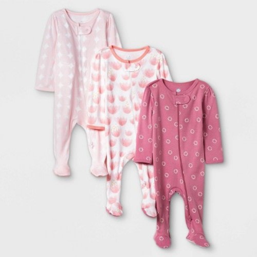 Baby Girls' Tie-Dye Sleep N' Play - Cloud Island™ Pink/Coral