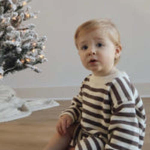 Wallis Knit Romper in Brown Stripes – Winnie + Crew