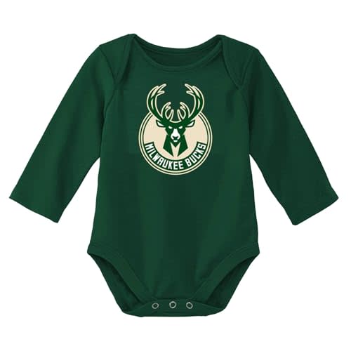 Outerstuff NBA Newborn & Infants 0-24 Months Official Primary Logo Long Sleeve Bodysuit Creeper Romper