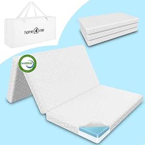 Amazon.com: Home4me Cooling Pack and Play Mattress,38"x26"x2.4"Portable Trifold Pack n Play Mattress, Foldable Dual Sided Gel Memory Foam Playpen Mattress,Mini Crib Mattress Toddler Mattress with Washable Cover : Baby