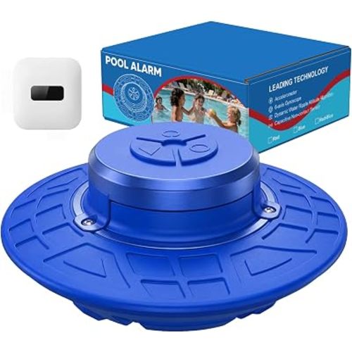 Pool Alarm, Floating Safety Alarm for Inground & Above Ground Pools, 110dB Siren IP68 Waterproof, Smart Wave-Sensing Prevents False Alerts, 262ft Wireless Range, Kids & Pets Safety (Blue)