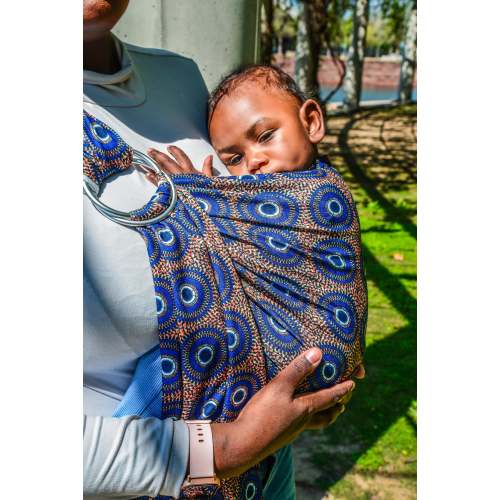 Blue and Yellow Ring Sling Carrier