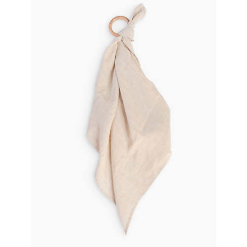 Organic Muslin Lovey Teething Ring