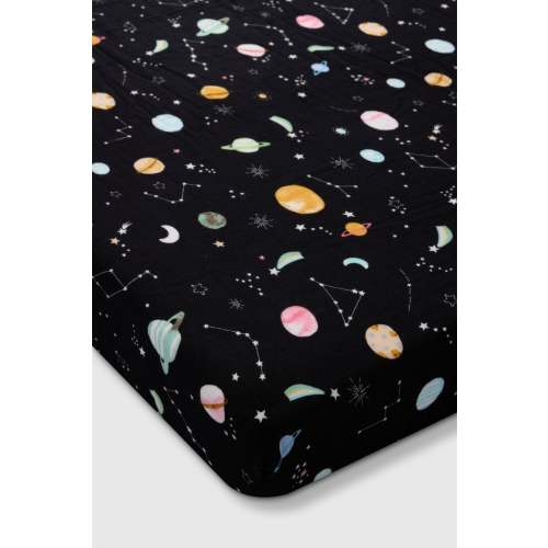 Muslin Fitted Crib Sheet - Planets
