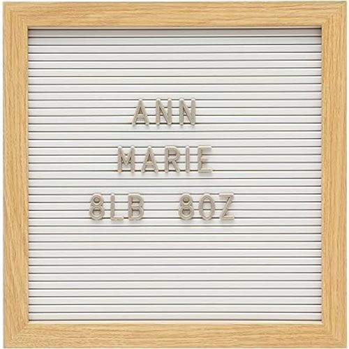 Kate & Milo Letterboard Set, Message Board for Sharing Pregnancy, Baby Milestone and Back to School Personalized Messages, Gender-Neutral Baby Nursery and Home Décor, White