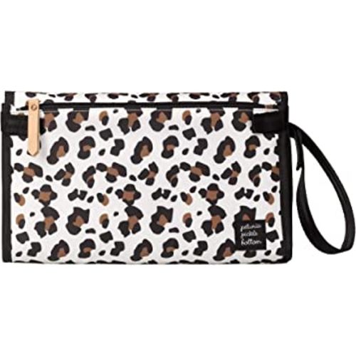 Petunia Pickle Bottom Nimble Diaper Clutch | Compact Clutch with Fold-Out Changing Pad | Diaper Clutch | Small Baby Diaper Bag | Stylish Diaper Clutch for On-The-Go Moms and Dads | Moon Leopard