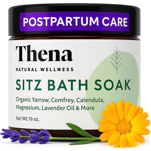 Best Organic Sitz Bath Soak for Postpartum Recovery Care New Mom Essentials & Natural Hemorrhoid Treatment, 100% Natural & Gentle with Pure Epsom & Dead Sea Salts Witch Hazel Lavender Essential Oil