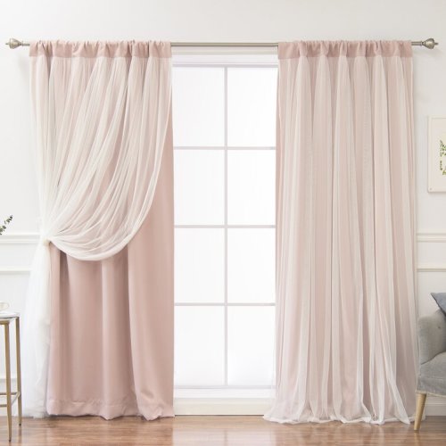 Harborcreek Solid Color Blackout Thermal Rod Pocket Curtain Panels