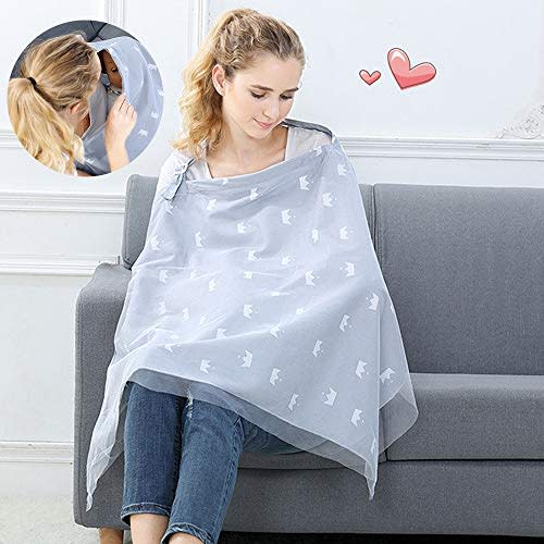 ONEUPIN Privacy Nursing Covers, Breast Feeding Cover Nursing Cover Privacy Breastfeeding Protection for Mom Gifts(Grey)