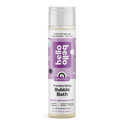 Hello Bello Lavender Bubble Bath, Tear-Free Baby Bubble Bath for All Skin Types, 10 fl oz