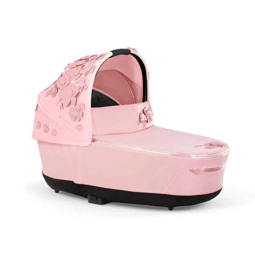 PRIAM 4/e-PRIAM 2 Lux Carry Cot - SIMPLY FLOWERS PINK