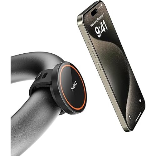 A2C Gym Fitness Phone Mount for MagSafe - 17 N54 Strong Magnets Stable and Secure Phone Mount with Adjustable Strap, 3-in-1 Mount for Gym Equipment, Stroller, Treadmill, Peloton Exercise Bikes