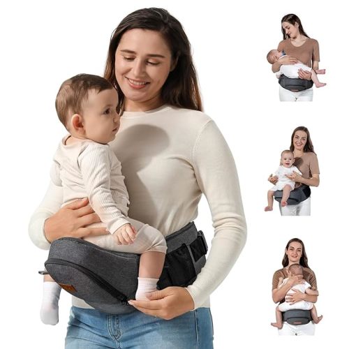 besrey Baby Hip Carrier, Hip Baby Carrier,Toddler Hip Carrier, Fanny Pack Baby Carrier Hip Seat, Side Baby Carrier for Toddler, Up to 44lb, Baby Holder Carrier, Dad Infant Carrier Hipseat, Black