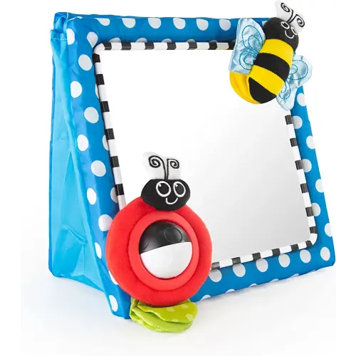 Sassy Tummy Time Floor Mirror, Developmental Baby Toy, Newborn Essential, Great Shower Gift, 0+ months