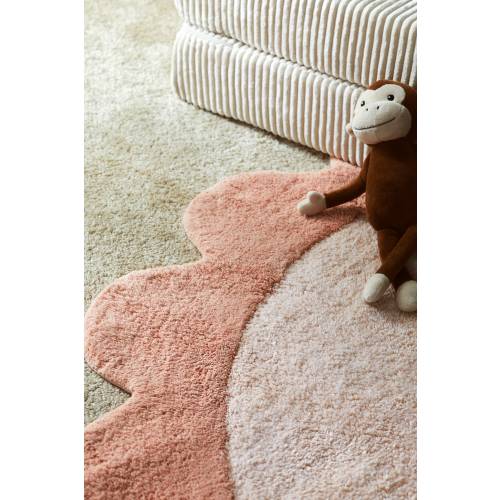 FLOWER-SHAPED COTTON RUG