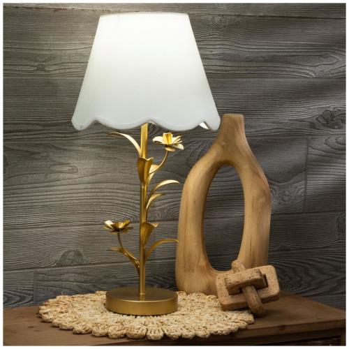 Gold Flower Metal Table Lamp