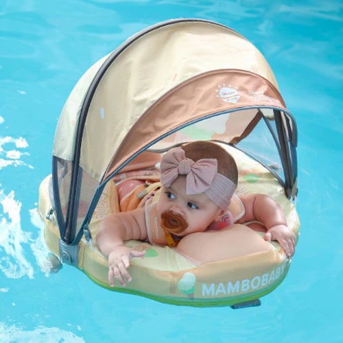 Mambobaby Float with Canopy and Tail Orange