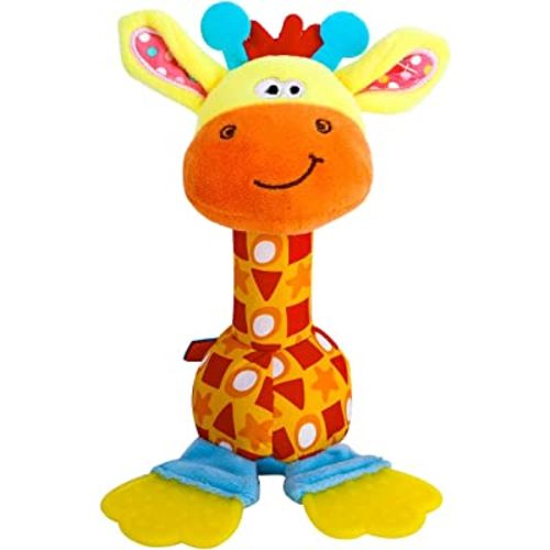 HUADADA Baby Soft Rattles Shaker, Infant Developmental Hand Grip Baby Toys, Baby Sensory Learning Toys with Teether, Sounds for Baby and Stuff from 3-6-9-12 Months Old