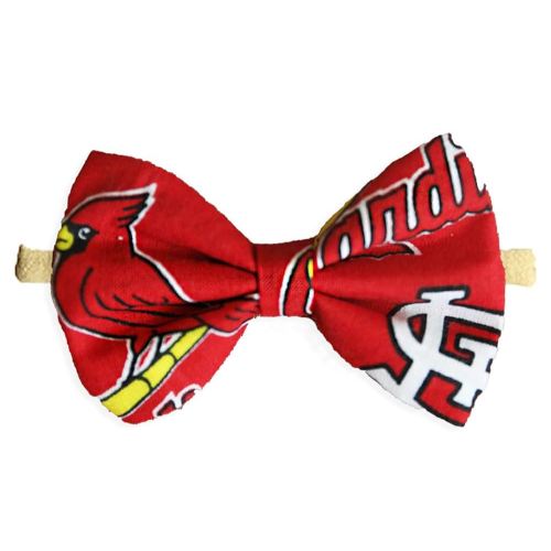 St. Louis Cardinals Newborn Baby Girl To Toddler Nylon Headband Bow - Made In USA