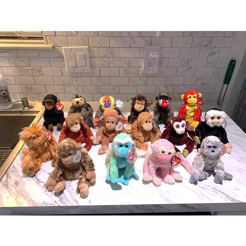 Ty Monkey Ape Beanie Babies Prices Vary