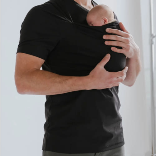 Lalabu Dad Shirt | Original Babywearing T-Shirt with Kangaroo Pouch | Baby Wrap Carrier for Newborns & Infants | Baby Wrap Carrier for Newborns | Essential for new Dads