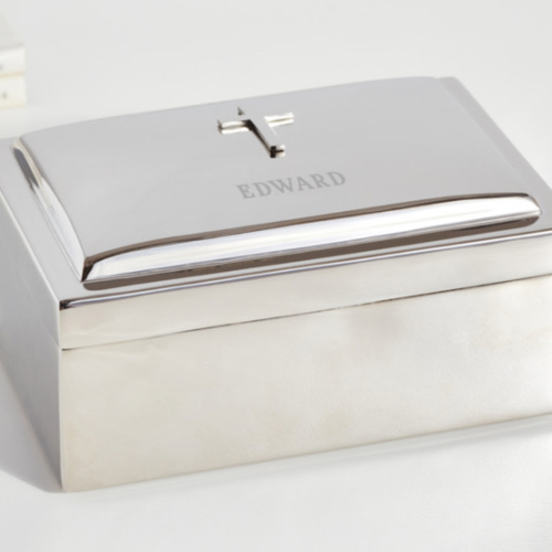 Silver Cross Keepsake Box