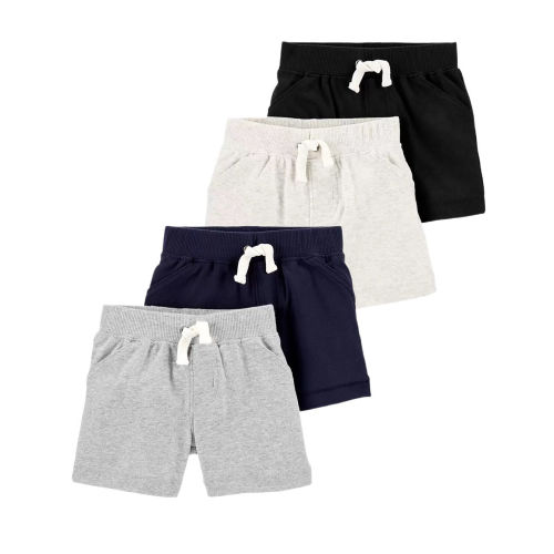 Baby 4-Pack Pull-On Shorts Set