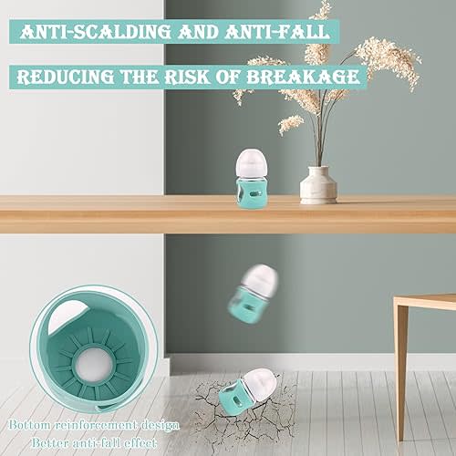 3 Pack Silicone Sleeves for Avent Natural Glass Baby Bottles, Anti Breakage Baby Bottle Holder, Compatible Philips Avent Glass Natural Baby Bottle 4 oz, BPA Free