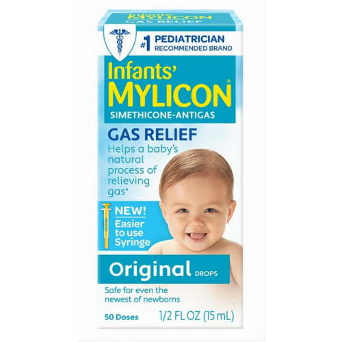 Infants' Mylicon Gas Relief Drops & Syringe, Original, 50 Doses, 0.5 fl oz