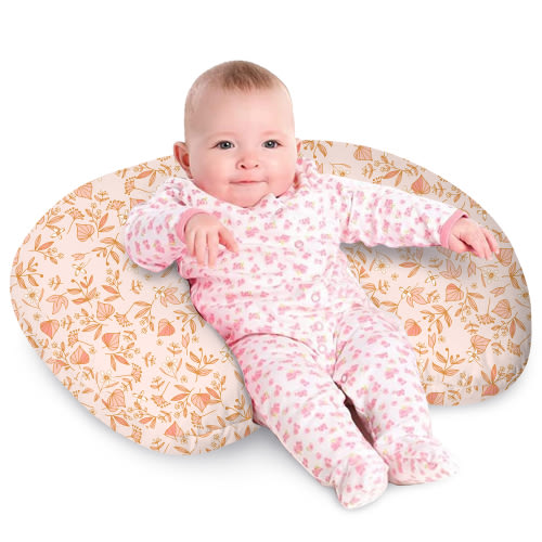 Grape Tummy Time Pillow, Breathable Nursing Pillows for Breastfeeding, Baby Nursing Pillow for Mom, Removable Cotton Cover, Sitting Support - Leaf