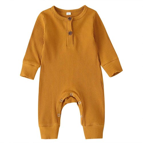 Newborn Baby Boy Girl Knitted Romper Jumpsuit Solid Long Sleeve Legging Bodysuit Playsuit Clothes Winter 0-18M