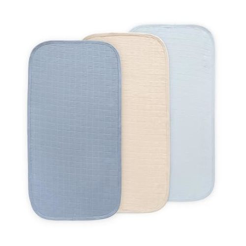 mushie Water Repellent Changing Pad Liners | Cotton (Blue Combo) | 3 Pack, Water repellent, Machine washable, Fits in diaper bag